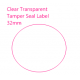 Tamper Seal Label- Clear Transparent Snack Pot Seal 